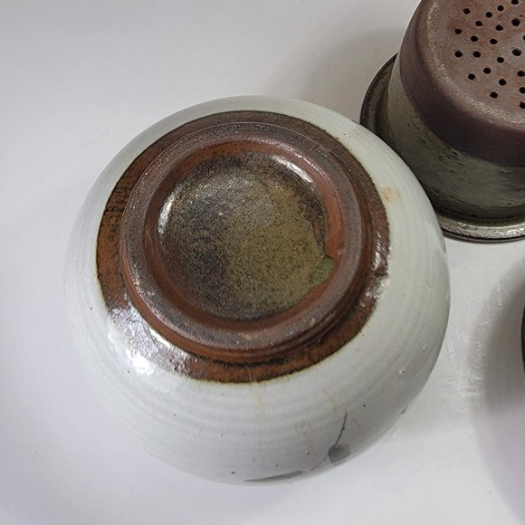 Single Serve Tea Brewer with Strainer Lid & Saucer Ceramic Flower Design - Picture 7 of 13